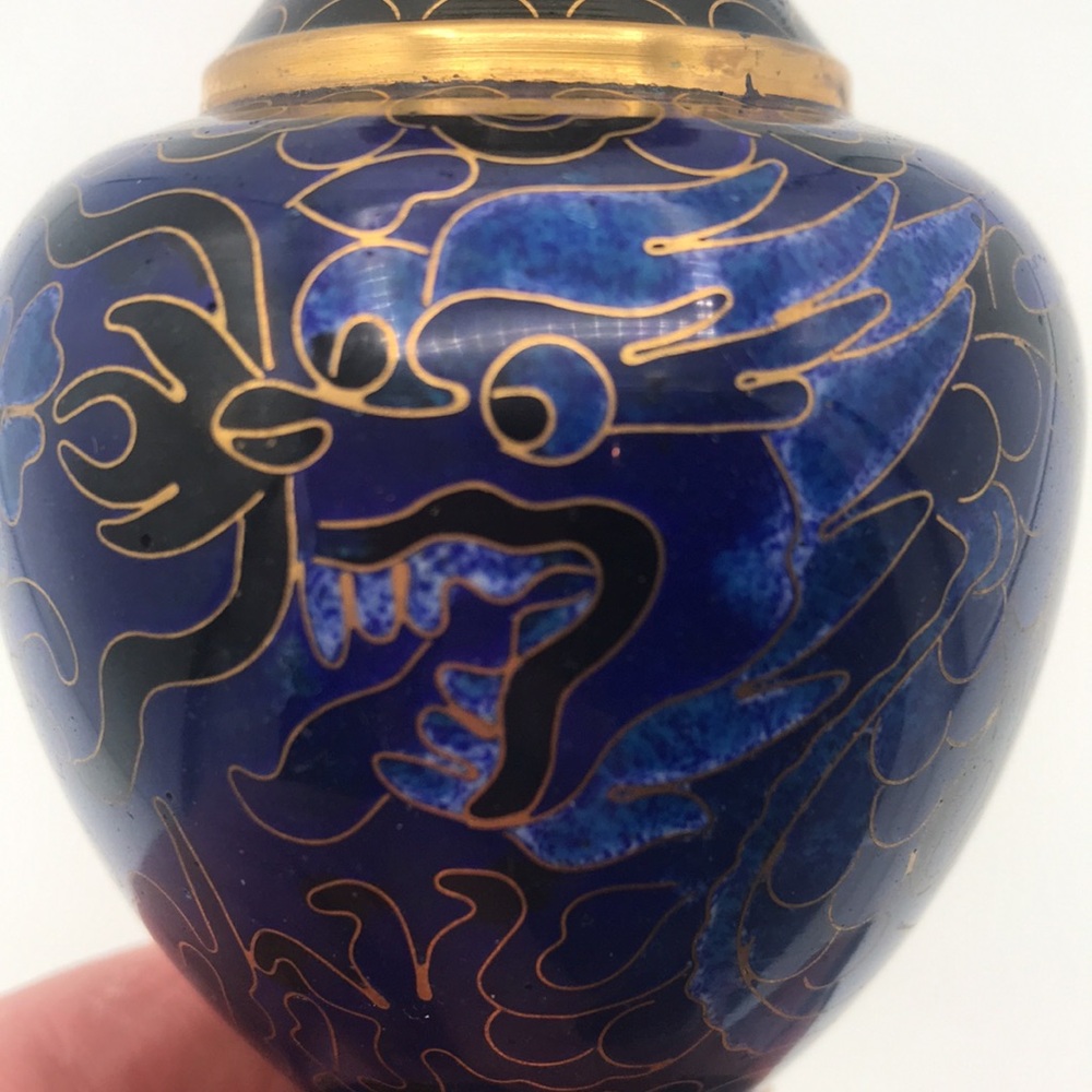 VTG‎ (60s) Cloisonné 4-1/4" Mini Bud Vase Chinese - Picture 2 of 9